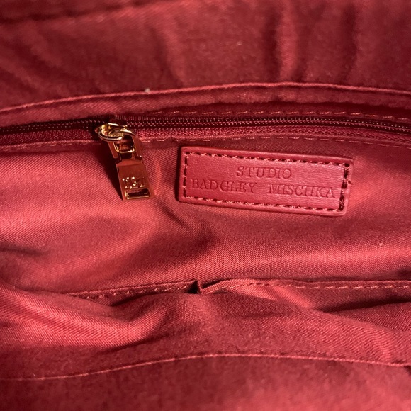 Badgley Mischka Middle Diamond Quilted Satchel Crossbody with Front Lock - Picture 8 of 9